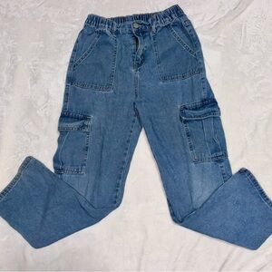 SHEIN Light Blue Cargo Jeans